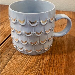 Starbucks 2016 Anniversary Mermaid Scales Siren Mug – Grey Blue w/ Gold – 10 o